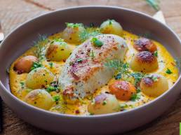 Volailles Fermières des Landes, filet cuisiné aux pommes de terre