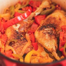 Recette de Poulet Basquaise