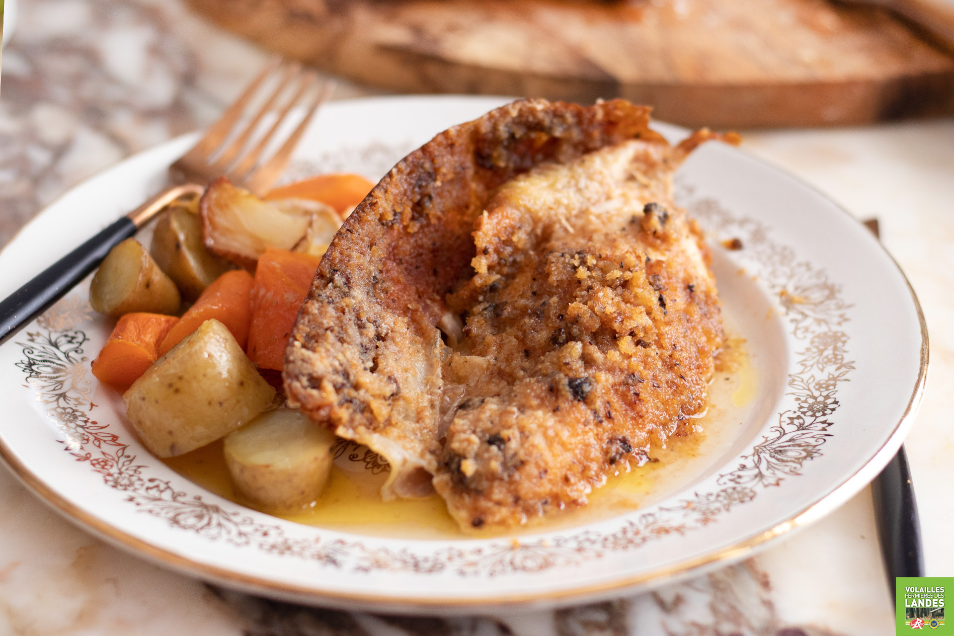 Poulet Fermier des landes à la brioche aux morilles