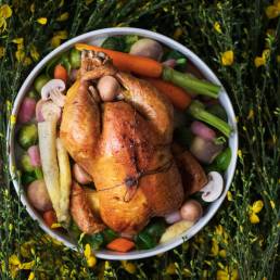Recette de Poulet Fermier des Landes et ses petits légumes de campagne