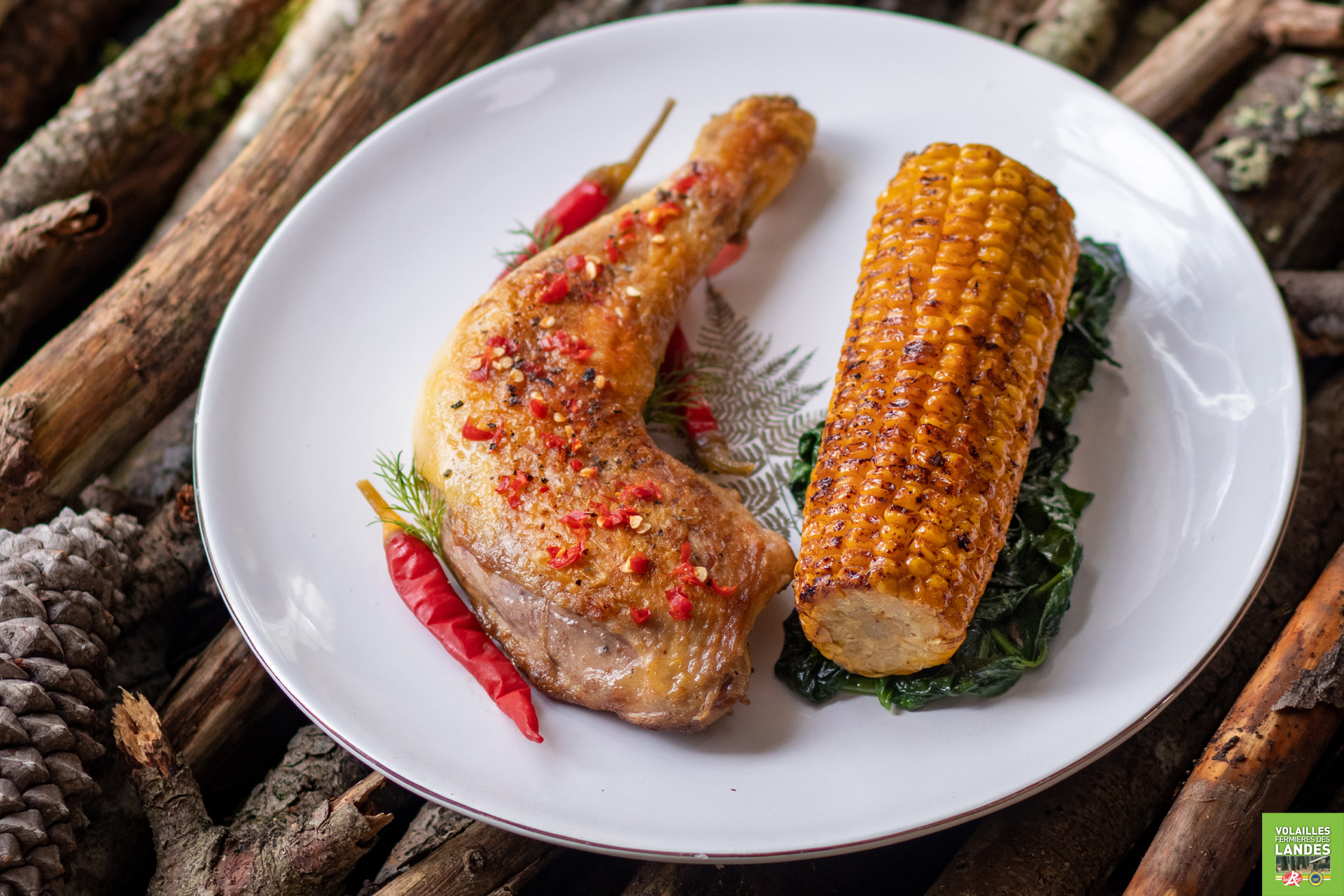 Cuisses de Poulet Fermier des Landes iGP et label Rouge pimentées