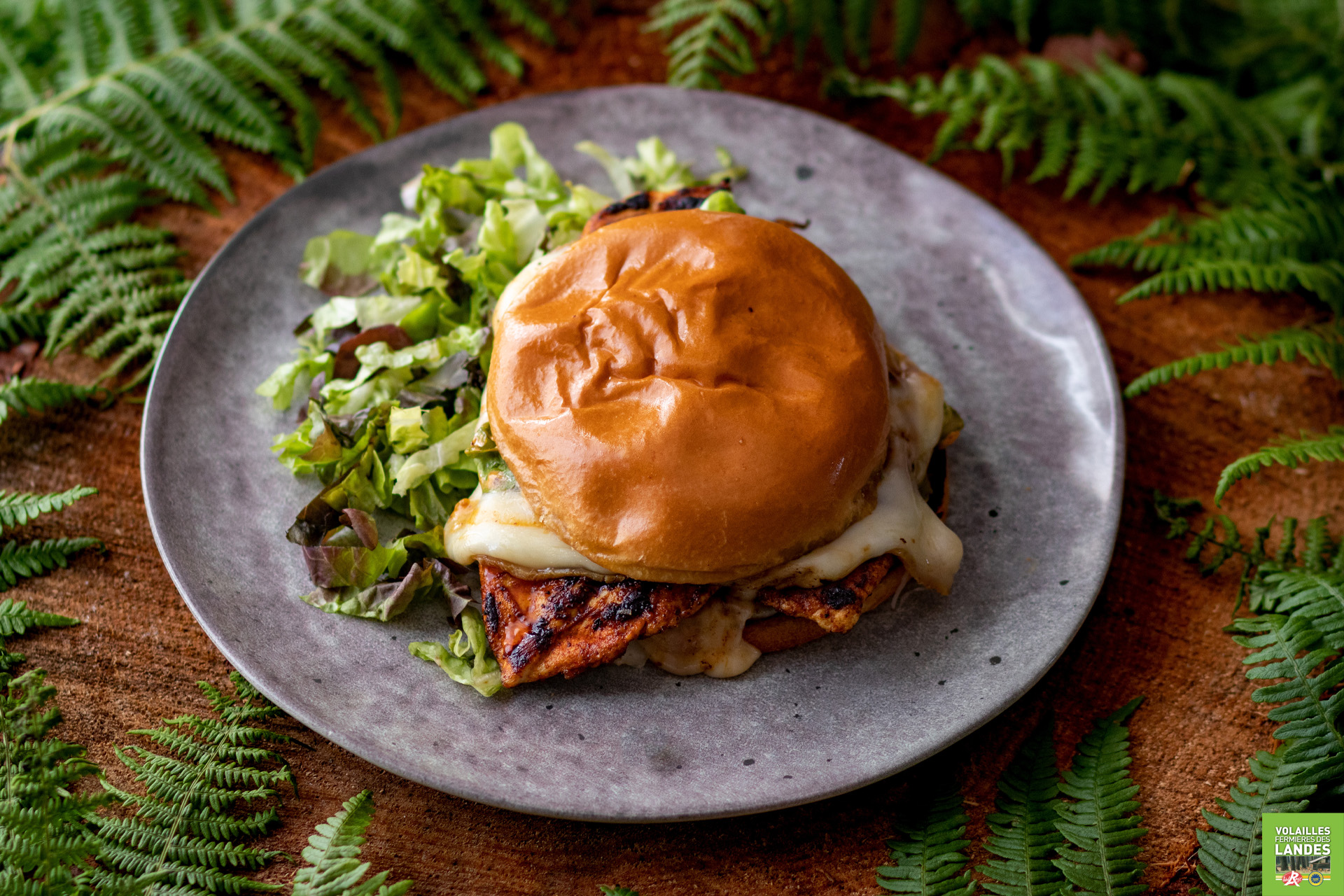 Recette de burger au Poulet Fermier des Landes