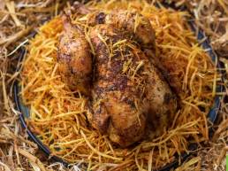 Poulet Fermier des Landes iGP et Label rouge rôti et ses pommes paille